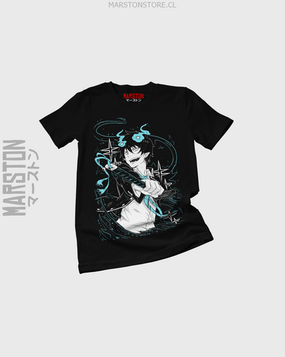 Polera negra de Blue Exorcist
