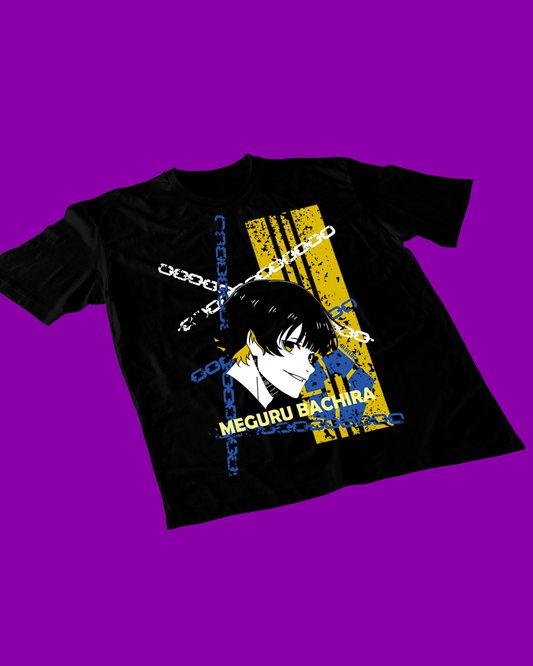 Polera negra de Blue Lock con diseño anime