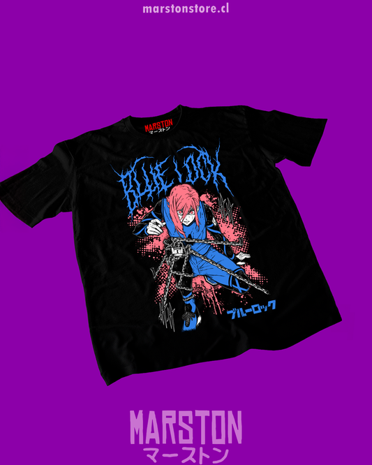 Polera negra de Blue Lock con Hyoma Chigiri