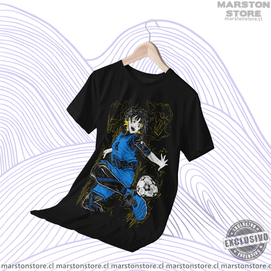 Polera negra de Blue Lock con Meguru Bachira