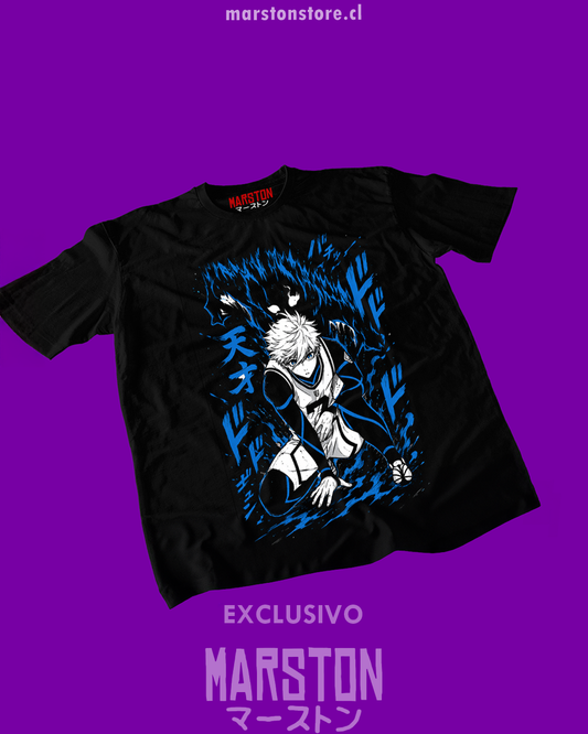 Polera negra de Blue Lock con Seishiro Nagi