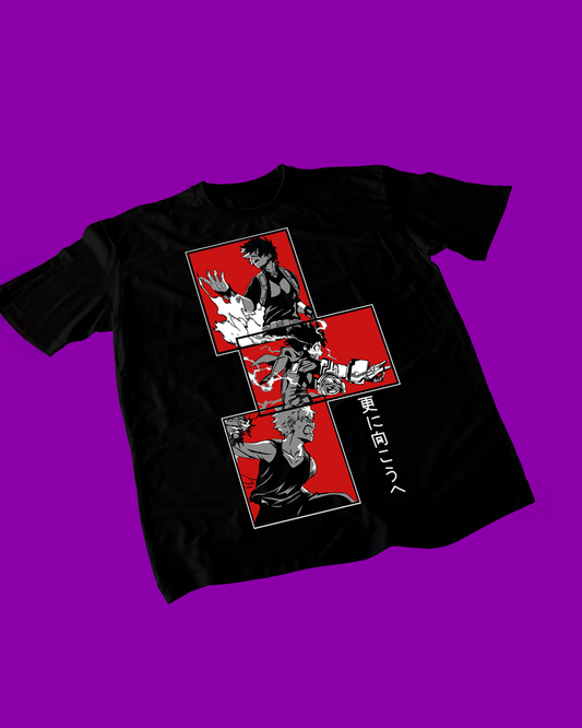 Polera negra de Boku no Hero Academia (My Hero Academia) con diseño anime