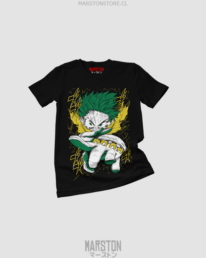 Polera negra de Boku no Hero Academia (My Hero Academia) con Izuku Midoriya