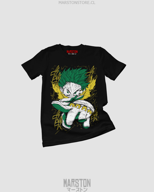 Polera negra de Boku no Hero Academia (My Hero Academia) con Izuku Midoriya