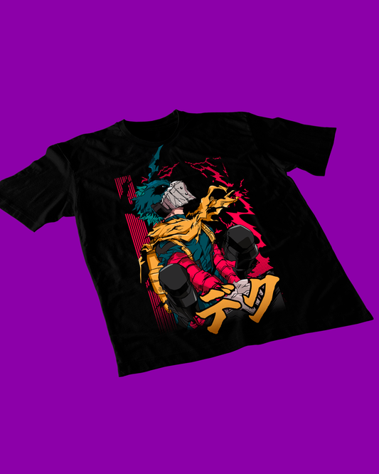 Polera negra de Boku no Hero Academia (My Hero Academia) con Izuku Midoriya