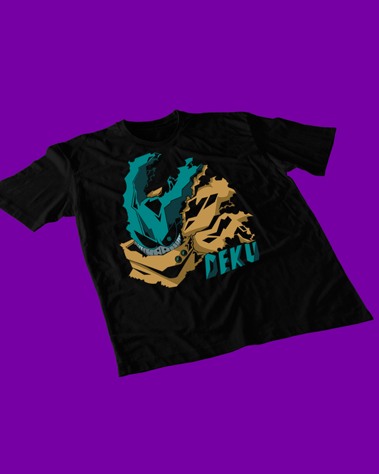 Polera negra de Boku no Hero Academia (My Hero Academia) con Izuku Midoriya
