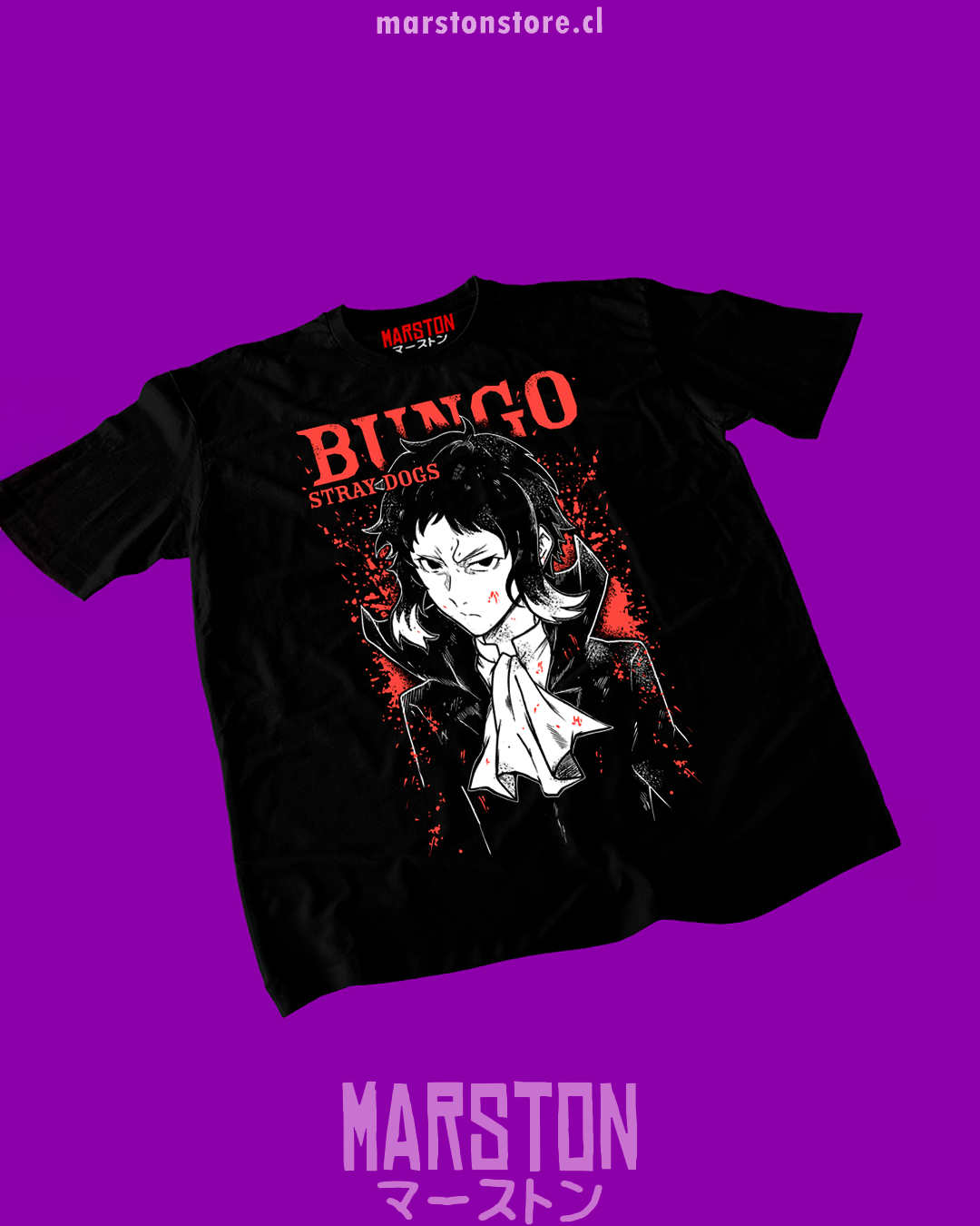 Polera negra de Bungou Stray Dogs