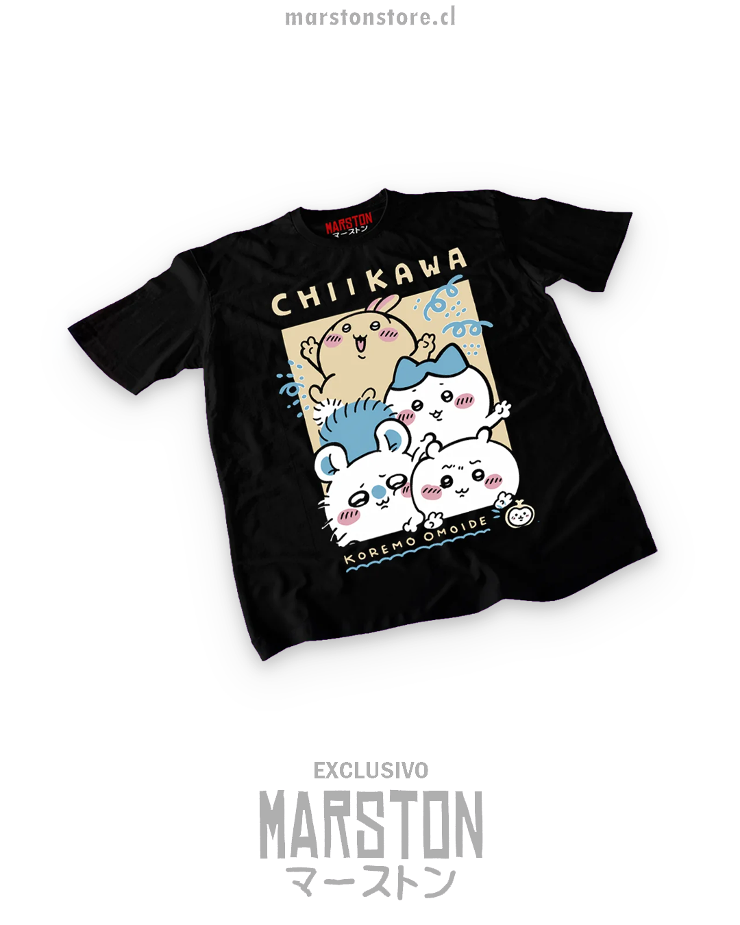 Polera negra de Chiikawa
