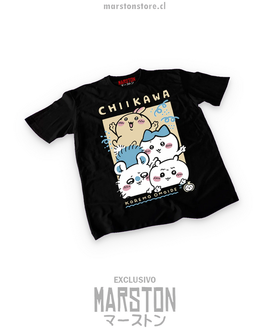 Polera negra de Chiikawa