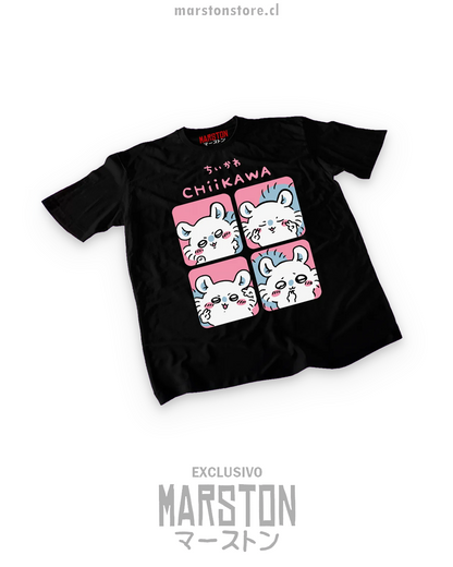 Polera negra de Chiikawa