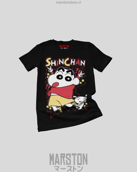 Polera negra de Crayon Shin-chan