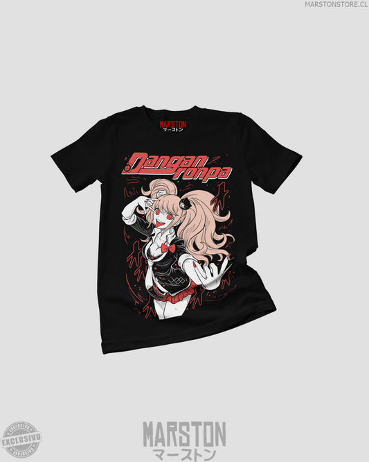 Polera negra de Danganronpa con Junko Enoshima