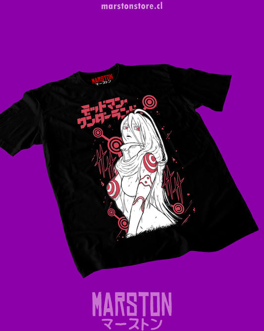 Polera negra de Deadman Wonderland con Shiro