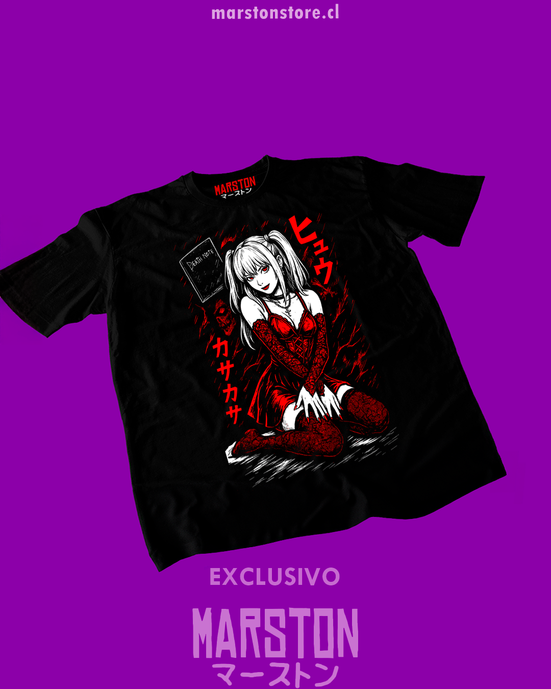 Polera negra de Death Note con Misa Amane