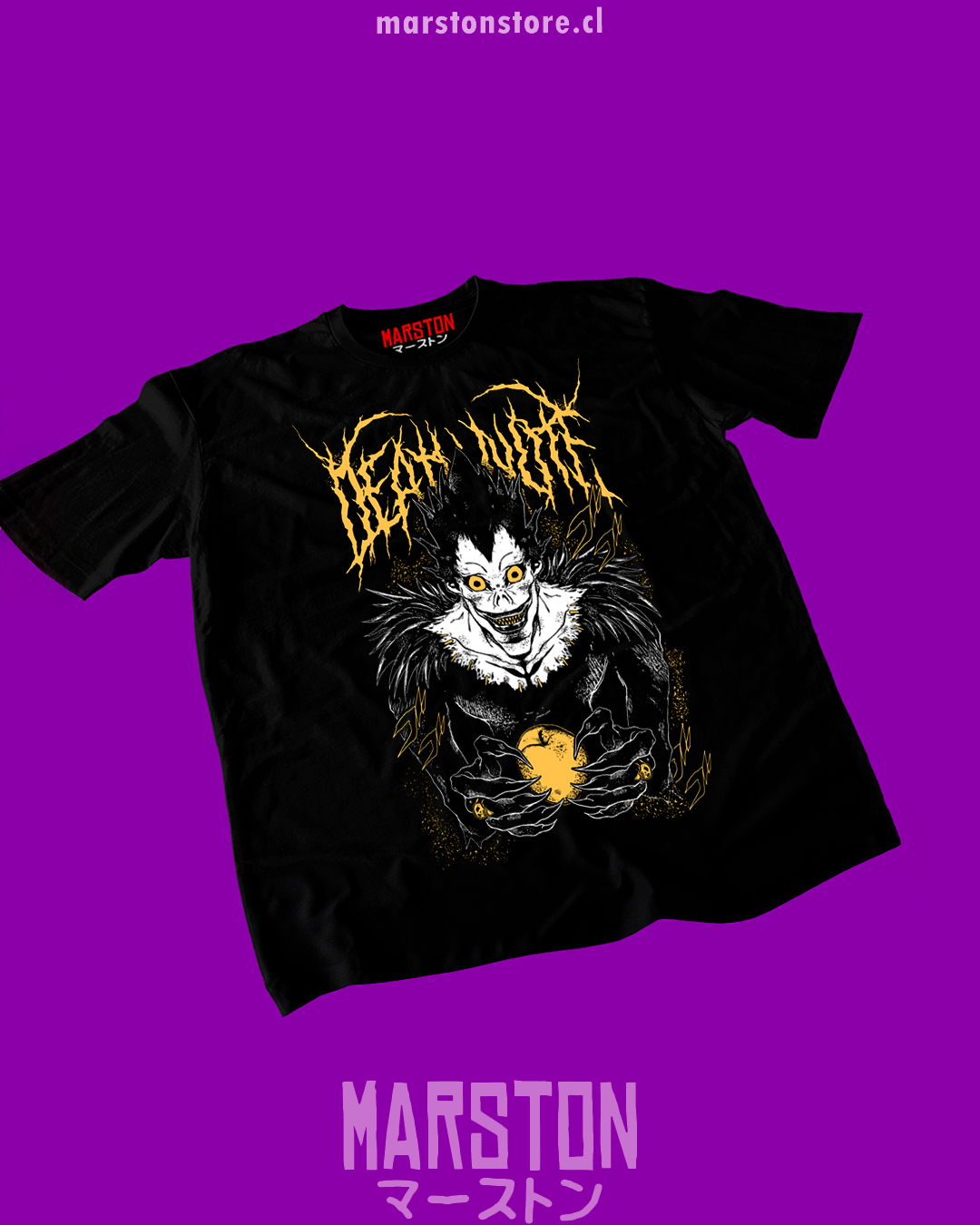 Polera negra de Death Note con Ryuk