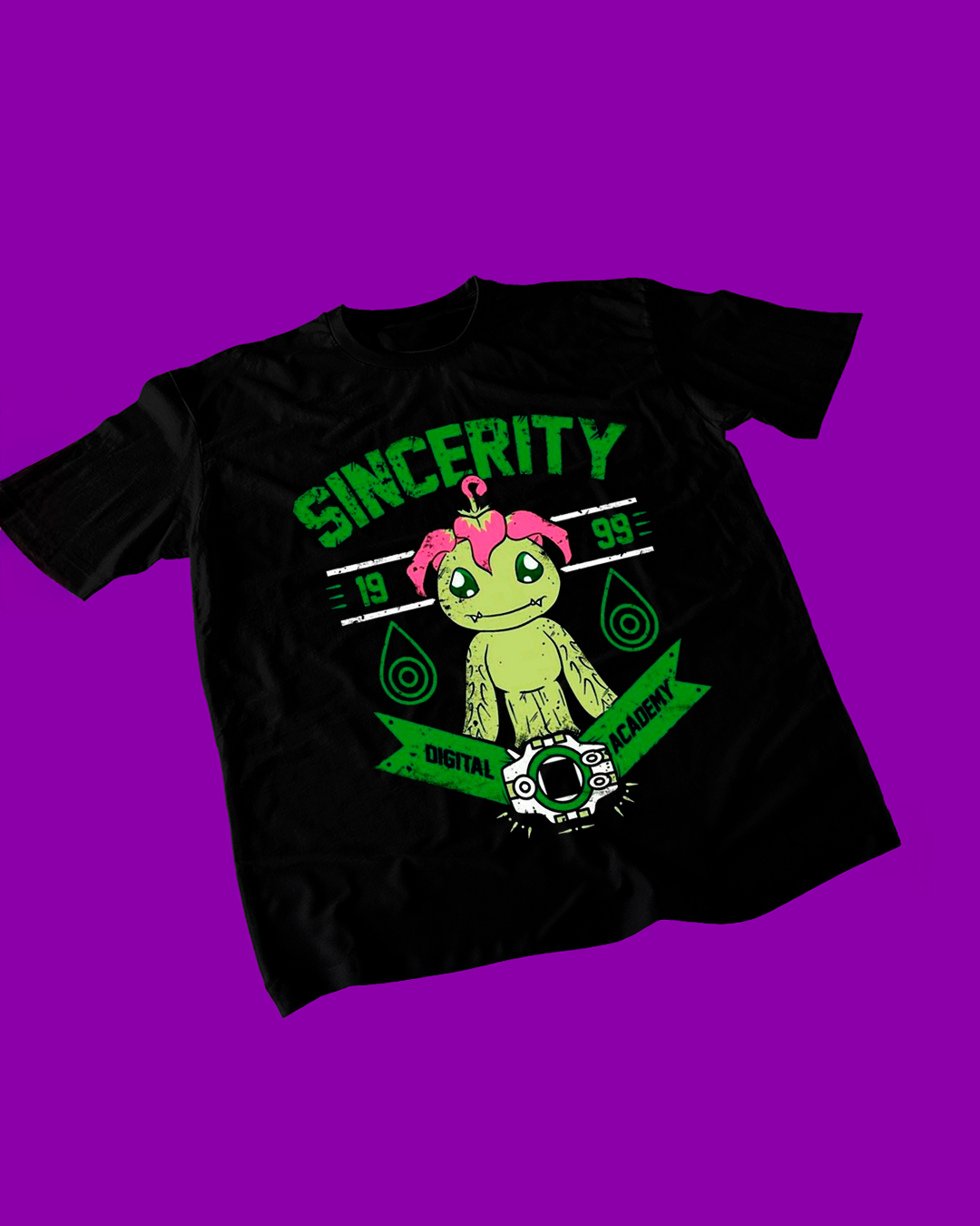 Polera negra de Digimon
