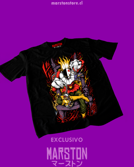 Polera negra de Digimon con Piemon