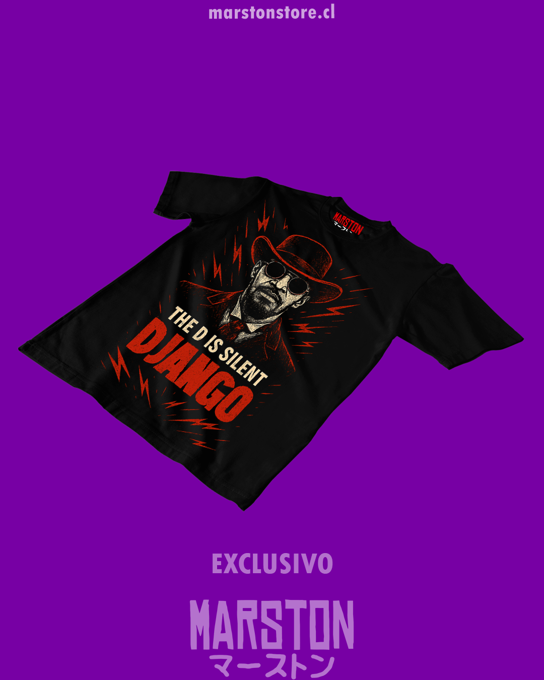 Polera negra de Django Unchained