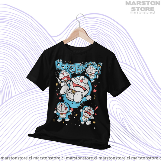 Polera negra de Doraemon