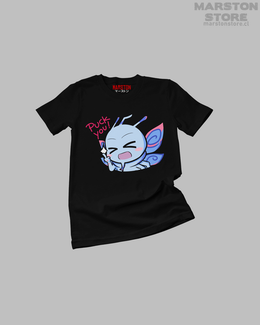 Polera negra de Dota 2 con diseño Puck You
