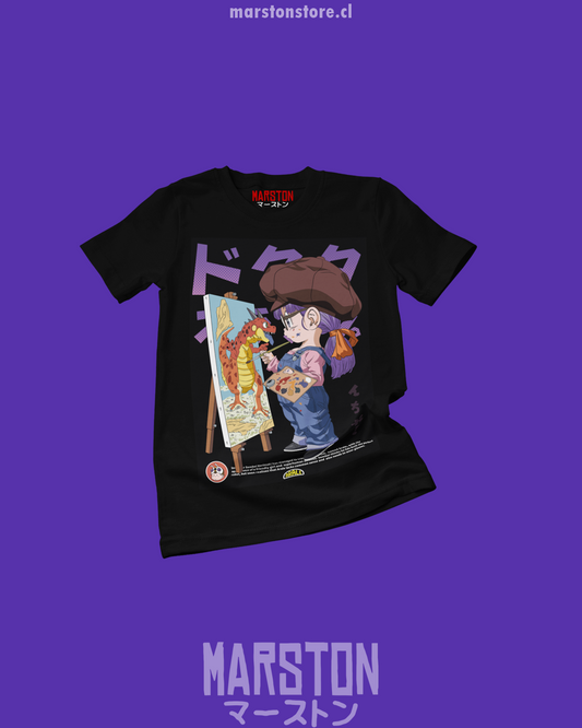 Polera negra de Dr. Slump con Arale Norimaki