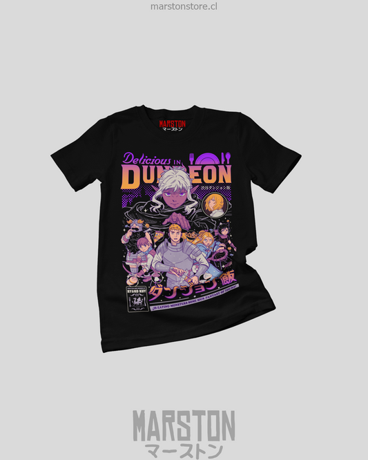 Polera negra de Dungeon Meshi