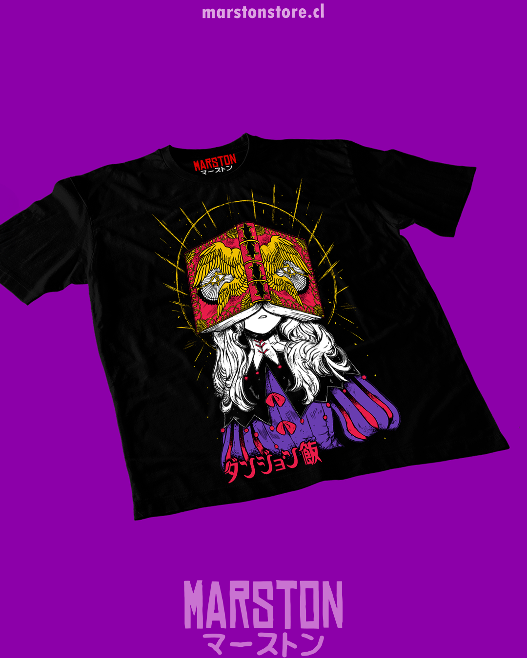 Polera negra de Dungeon Meshi