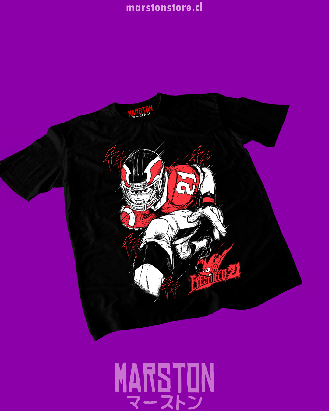 Polera negra de Eyeshield 21