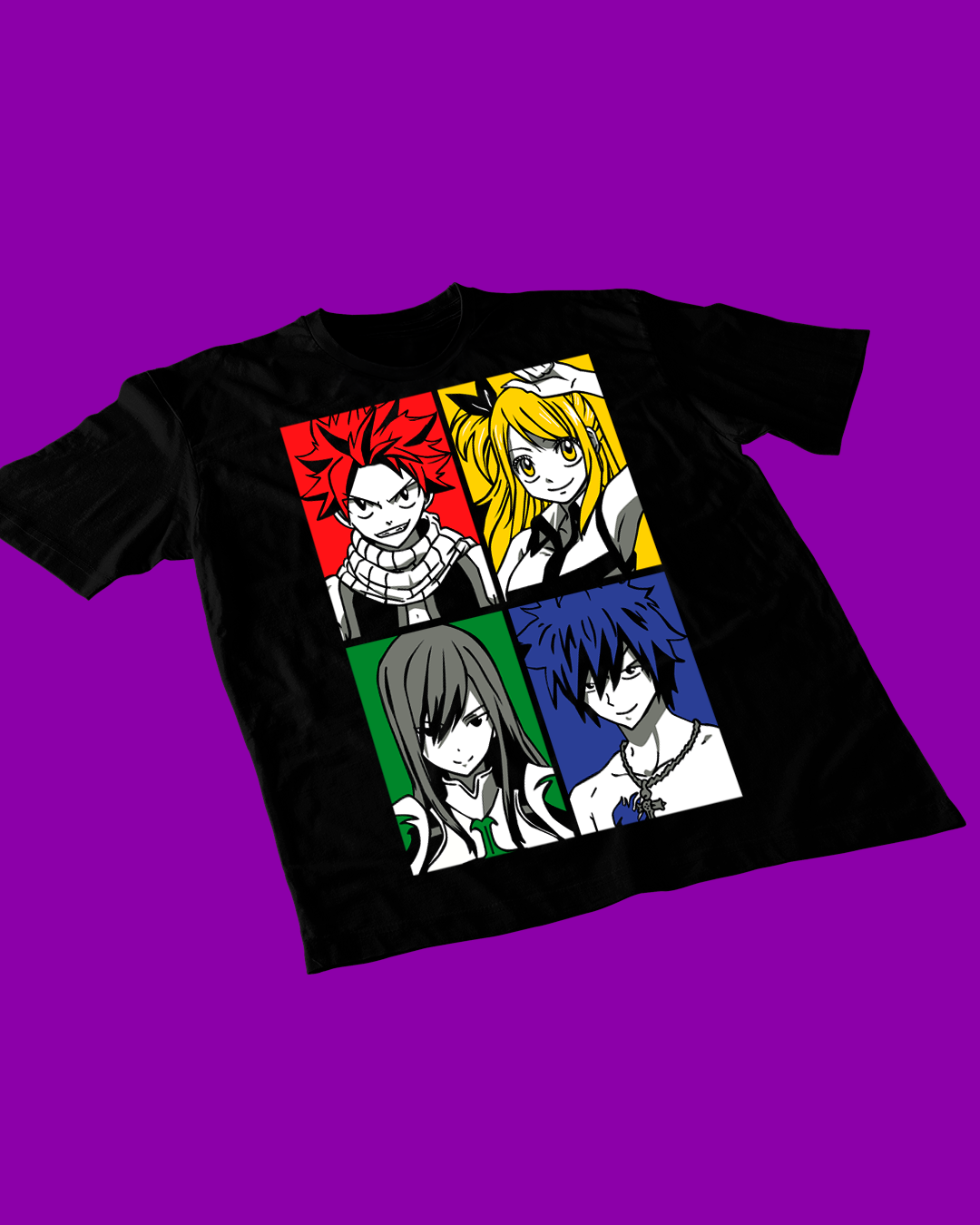 Polera negra de Fairy Tail