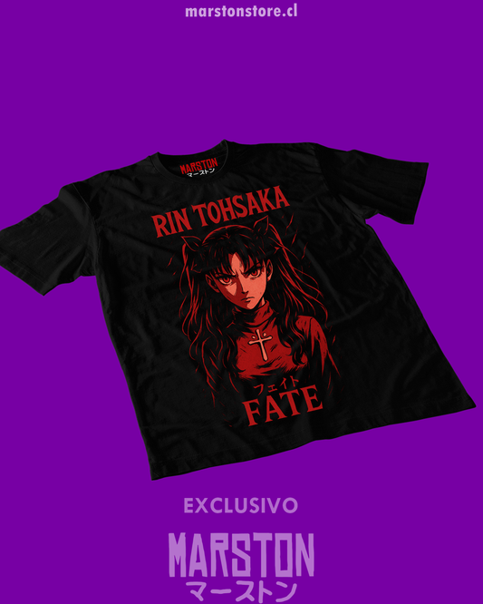 Polera negra de Fate/stay night con Rin Tohsaka