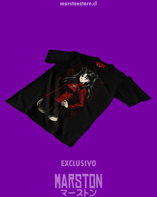 Polera negra de Fate/stay night con Rin Tohsaka