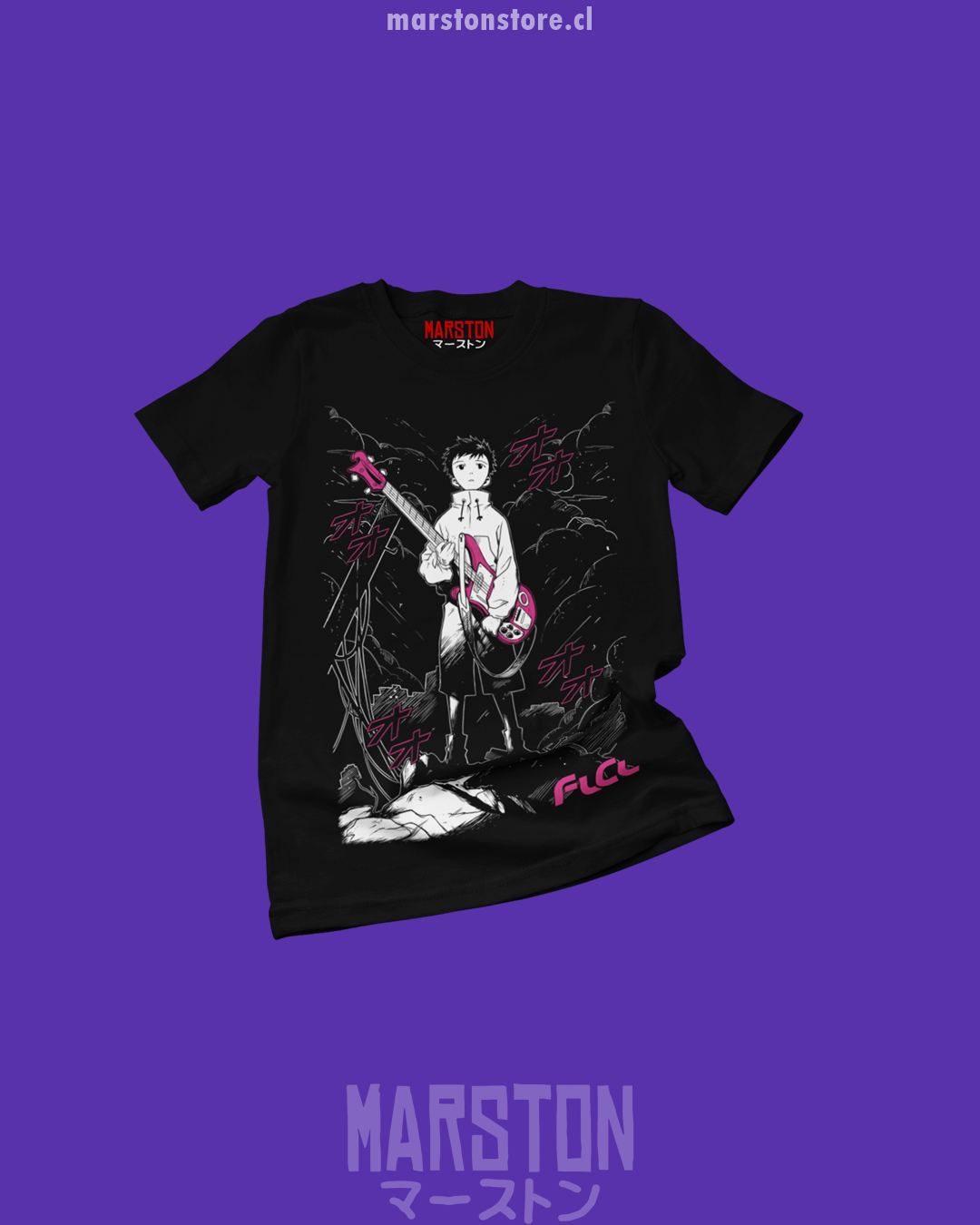 Polera negra de FLCL