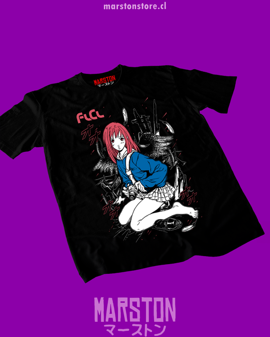Polera negra de FLCL