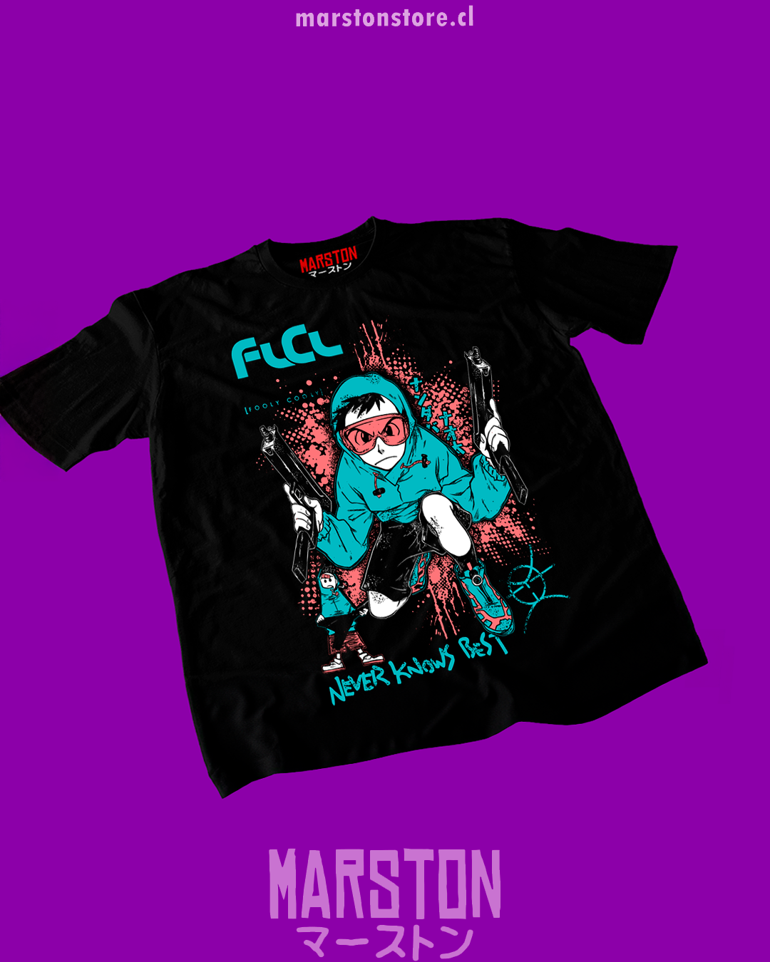 Polera negra de FLCL