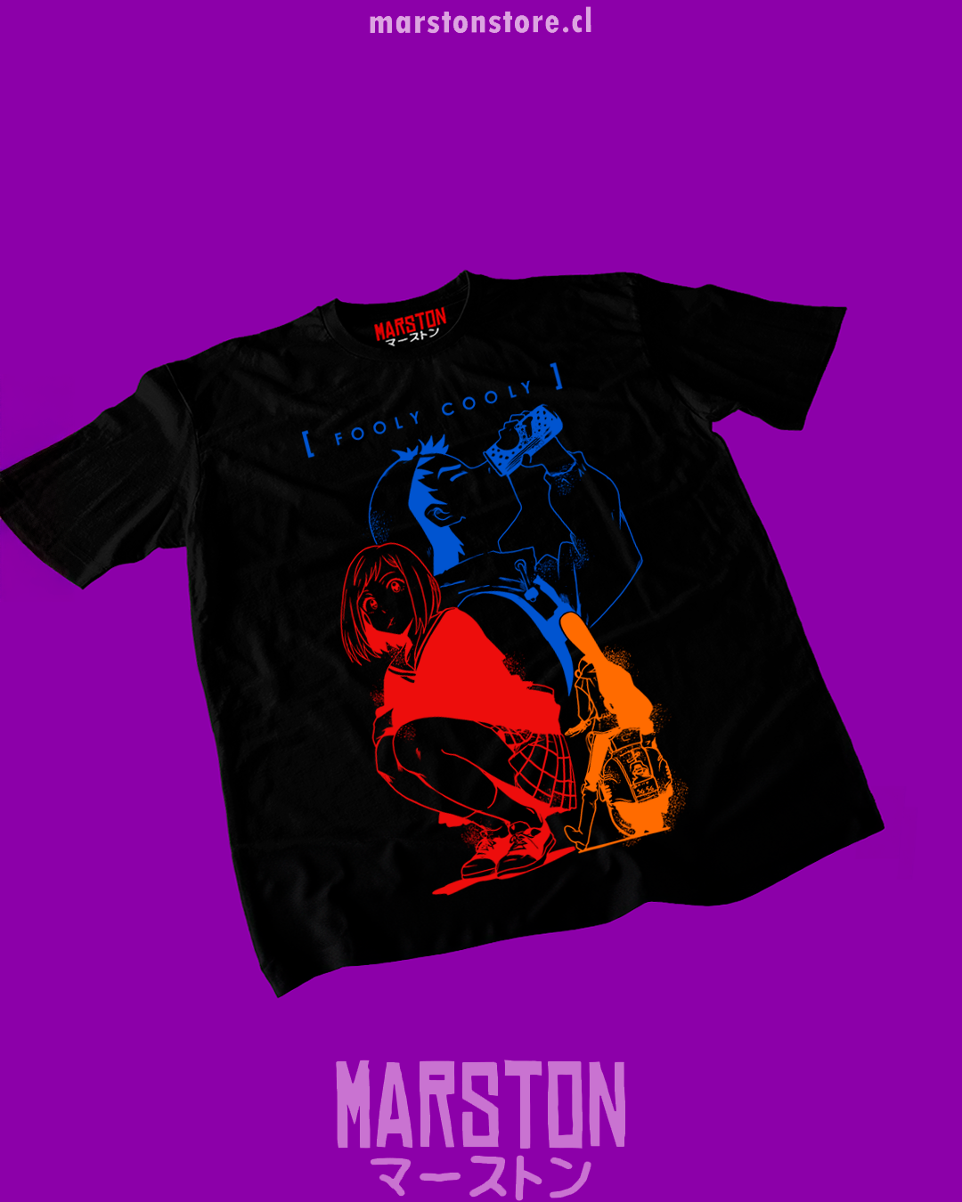 Polera negra de FLCL