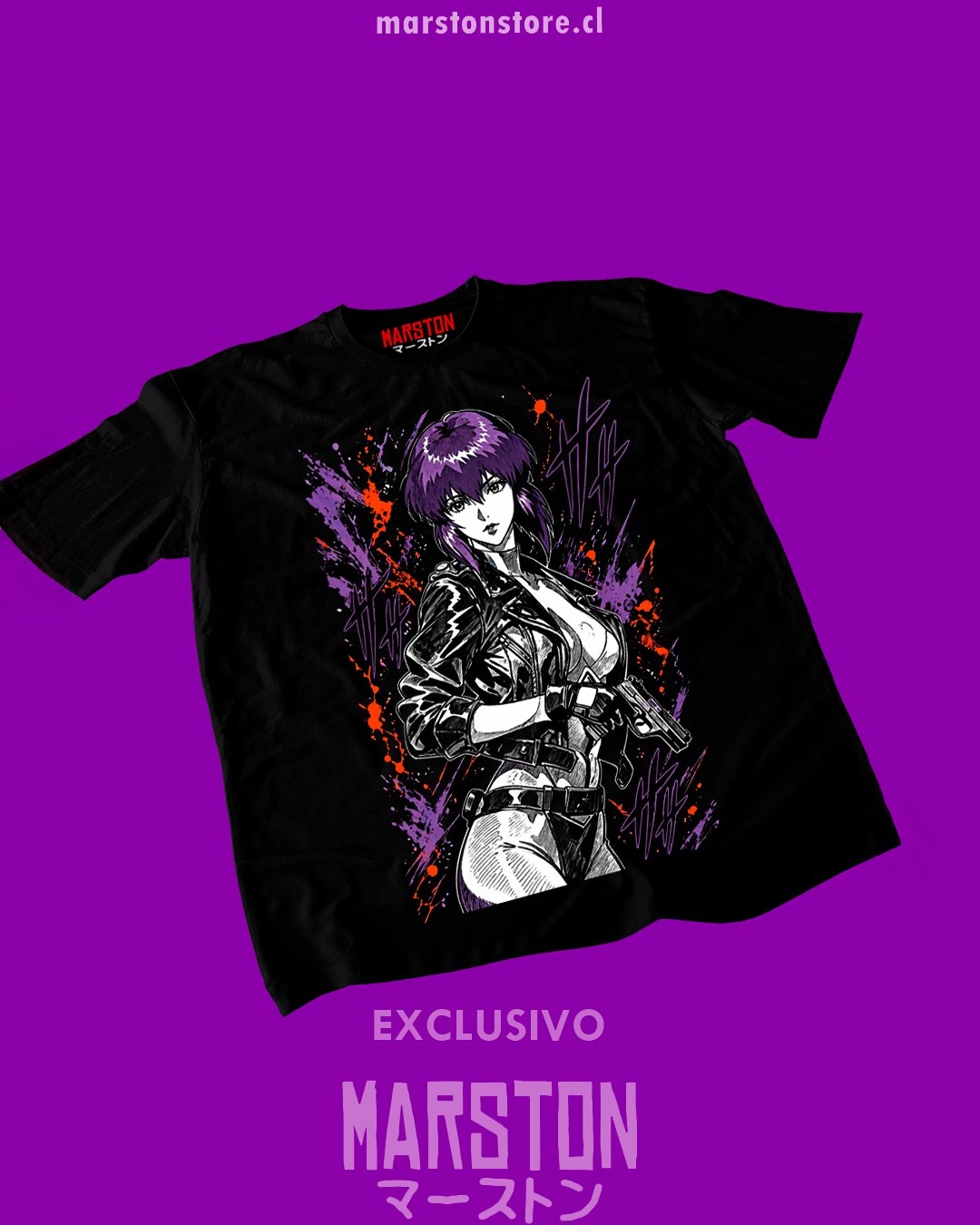 Polera negra de Ghost in the Shell