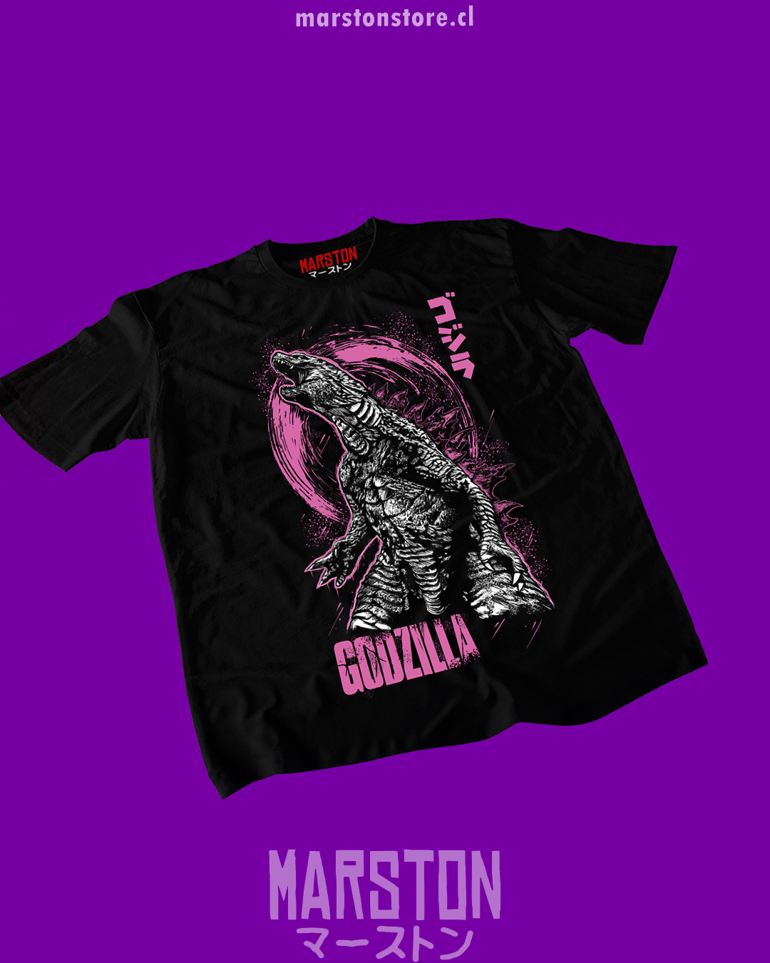 Polera negra de Godzilla