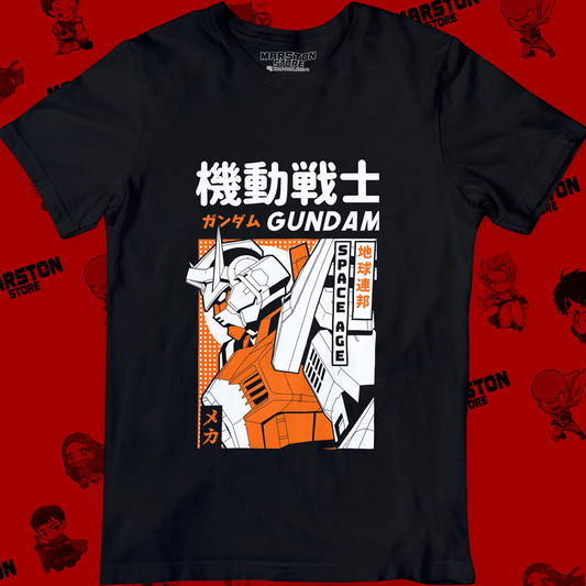 Polera negra de Gundam