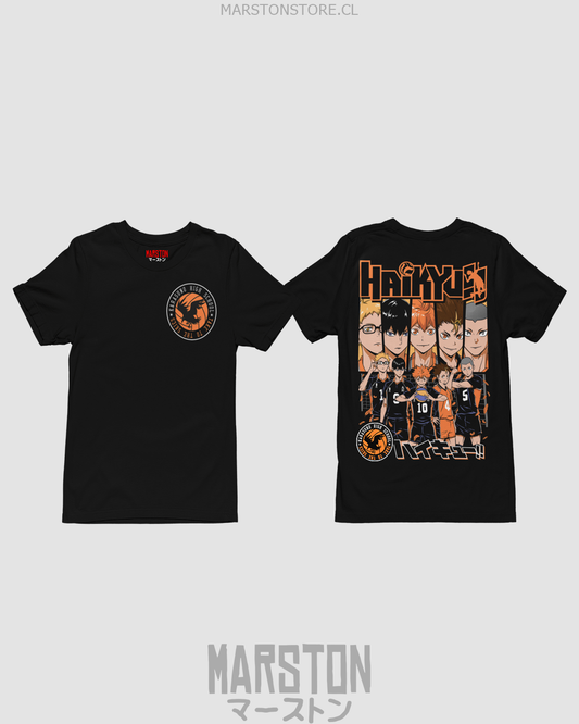Polera negra de Haikyuu!! del equipo Karasuno