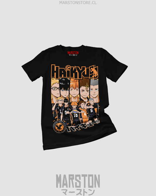 Polera negra de Haikyuu!! del equipo Karasuno