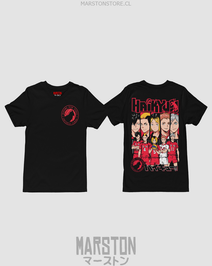Polera negra de Haikyuu!! del equipo Nekoma