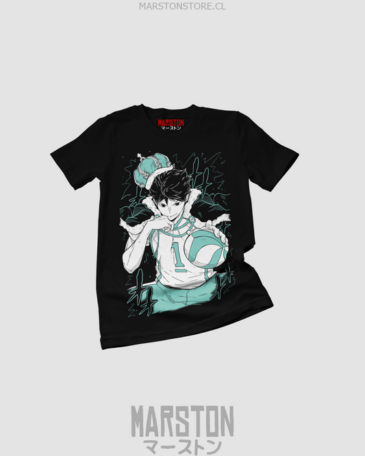 Polera negra de Haikyuu!! con Toru Oikawa