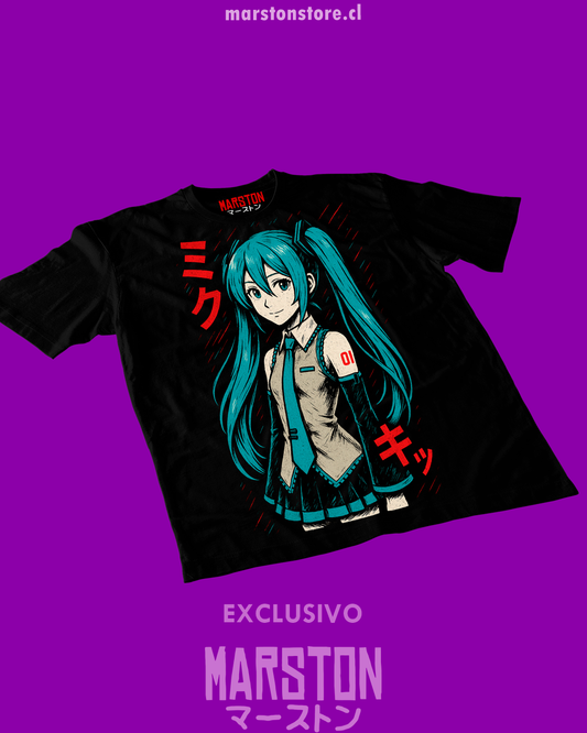 Polera negra de Hatsune Miku