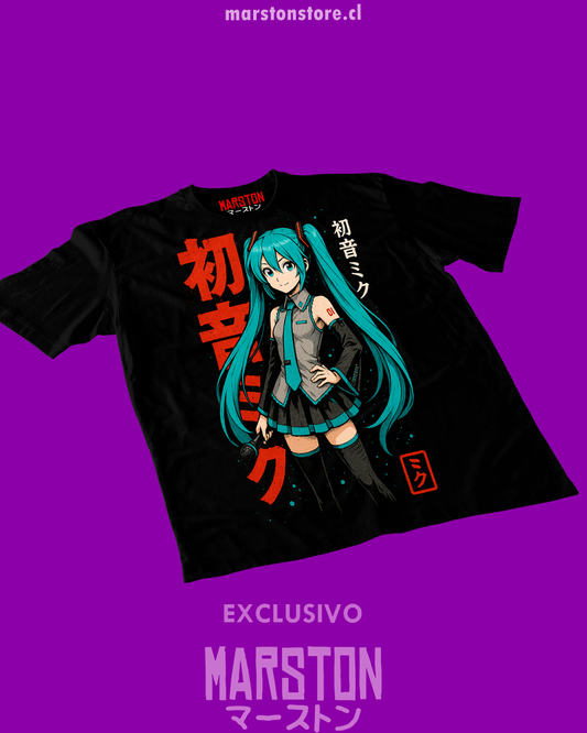 Polera negra de Hatsune Miku