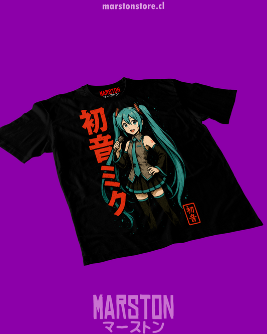Polera negra de Hatsune Miku