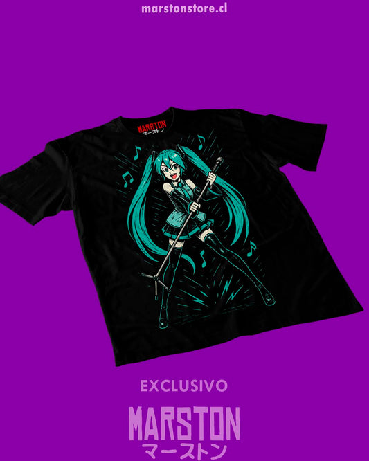 Polera negra de Hatsune Miku