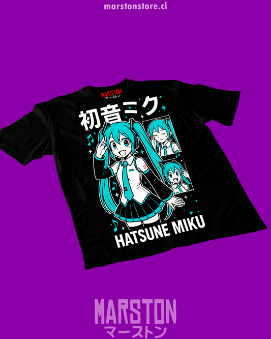 Polera negra de Hatsune Miku