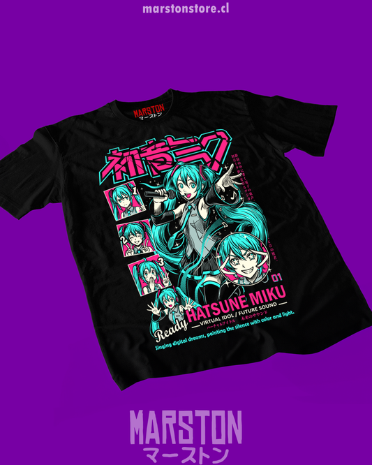 Polera negra de Hatsune Miku