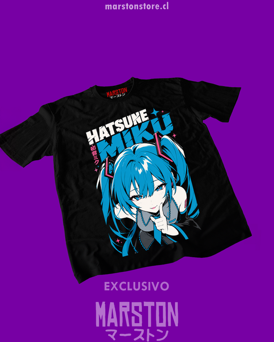 Polera negra de Hatsune Miku