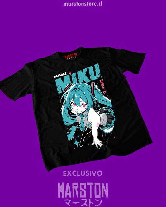 Polera negra de Hatsune Miku